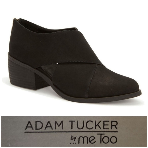 Adam Tucker Shoes - Chic Black Nubuck Adam Tucker Booties